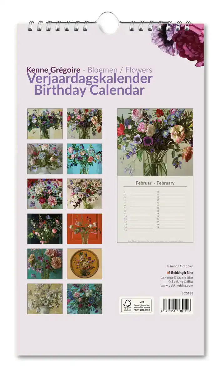 VERJAARDAGSKALENDER: BLOEMEN, KENNE GREGOIRE