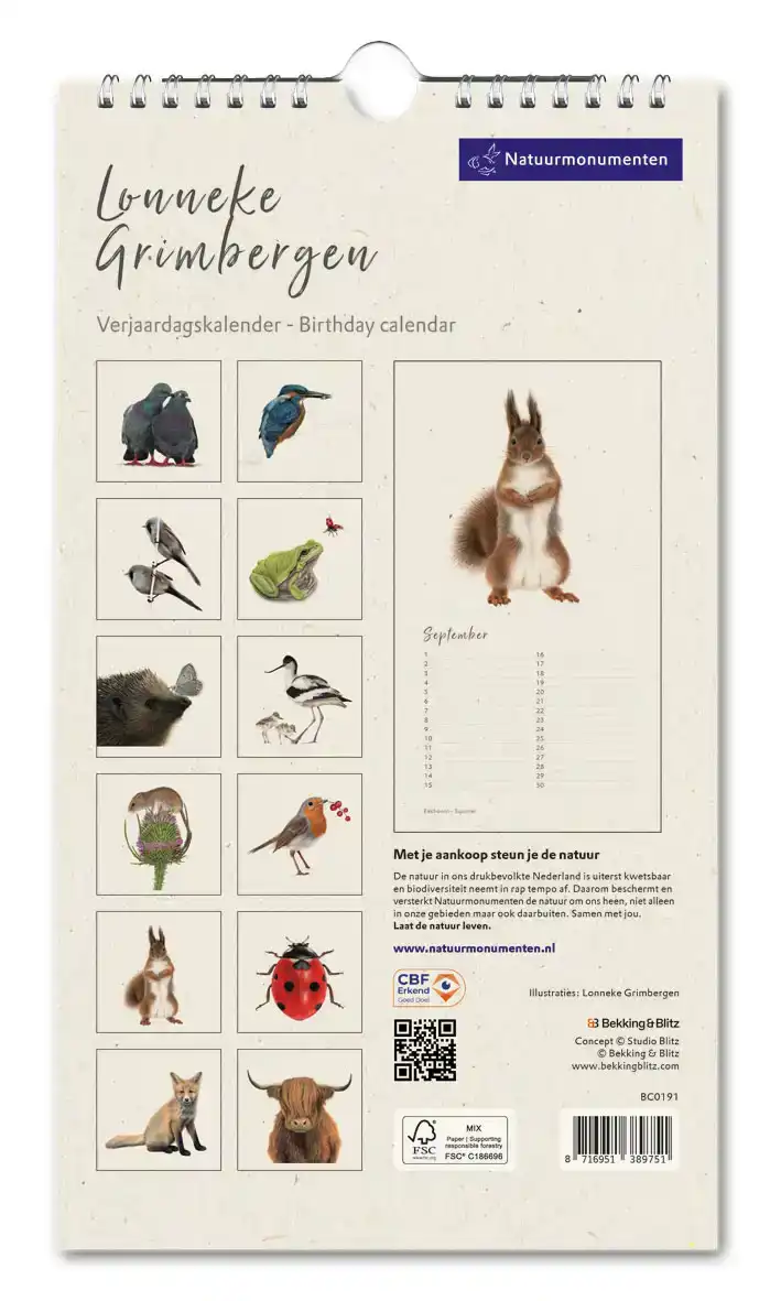 VERJAARDAGSKALENDER: LONNEKE GRIMBERGEN, NATUURMONUMENTEN