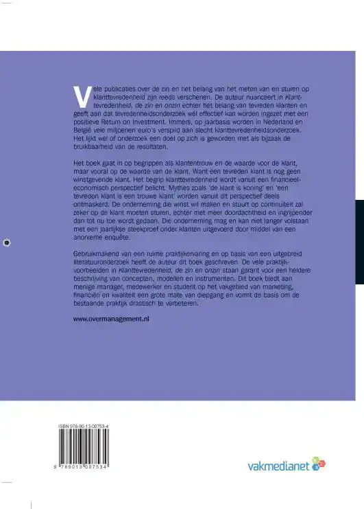 KLANTTEVREDENHEID, DE ZIN EN ONZIN