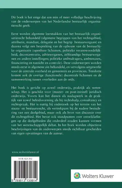 BESTUURLIJK ORGANISATIERECHT