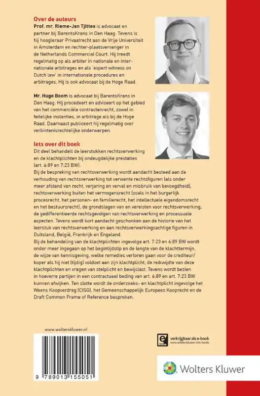 RECHTSVERWERKING EN KLACHTPLICHTEN