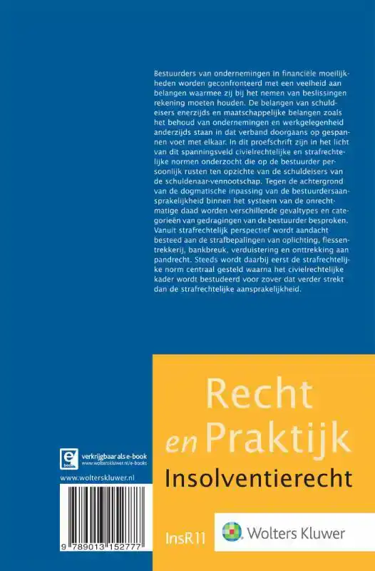 BESTUURDERSAANSPRAKELIJKHEID UIT ONRECHTMATIGE DAAD