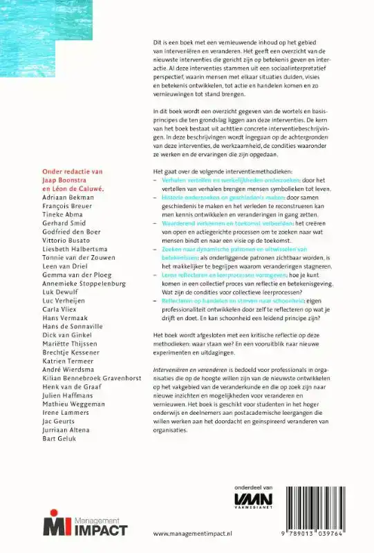 INTERVENIEREN EN VERANDEREN