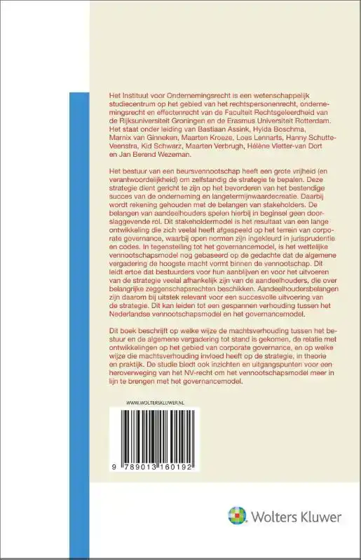 DE BEURSVENNOOTSCHAP, CORPORATE GOVERNANCE EN STRATEGIE