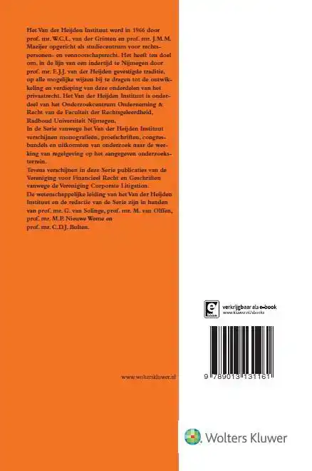GESCHRIFTEN VANWEGE DE VERENIGING CORPORATE LITIGATION