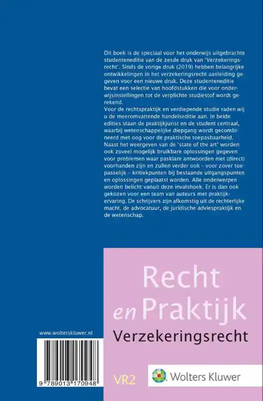 VERZEKERINGSRECHT STUDENTENEDITIE