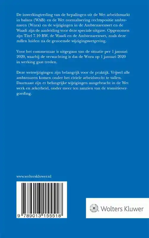 ARBEIDSOVEREENKOMST SPECIALE UITGAVE WAB EN WNRA