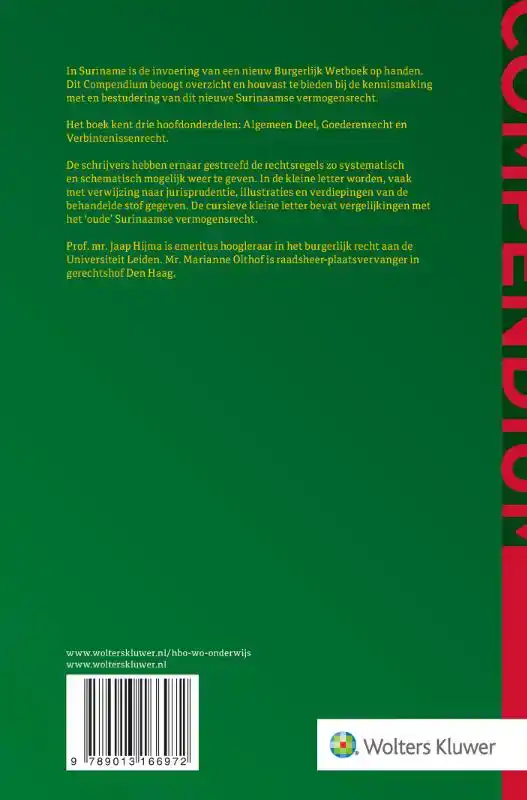 COMPENDIUM VAN HET SURINAAMS VERMOGENSRECHT