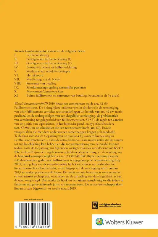GEVOLGEN VAN FAILLIETVERKLARING (2)