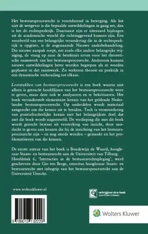 LEERSTUKKEN VAN BESTUURSPROCESRECHT