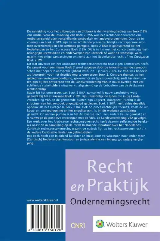 DE NV EN VBA NAAR ARUBAANS RECHT