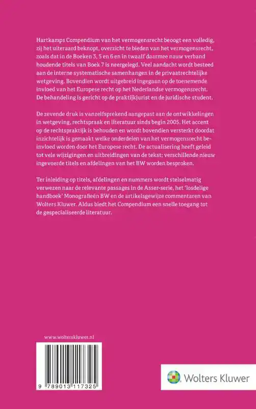 HARTKAMPS COMPENDIUM VAN HET VERMOGENSRECHT