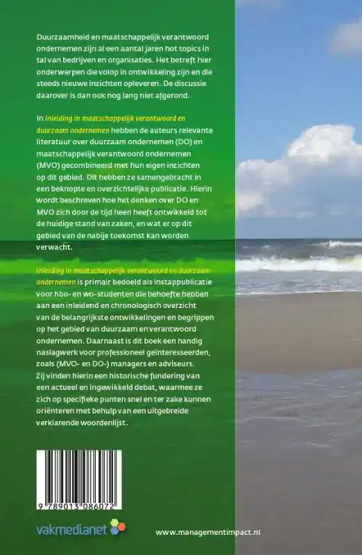 INLEIDING IN MAATSCHAPPELIJK VERANTWOORD EN DUURZAAM ONDERNE