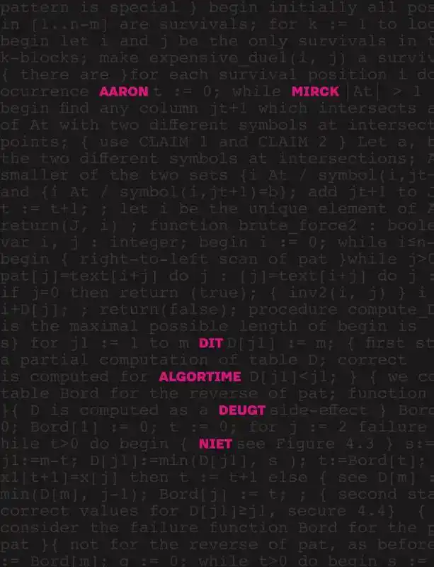 DIT ALGORITME DEUGT NIET