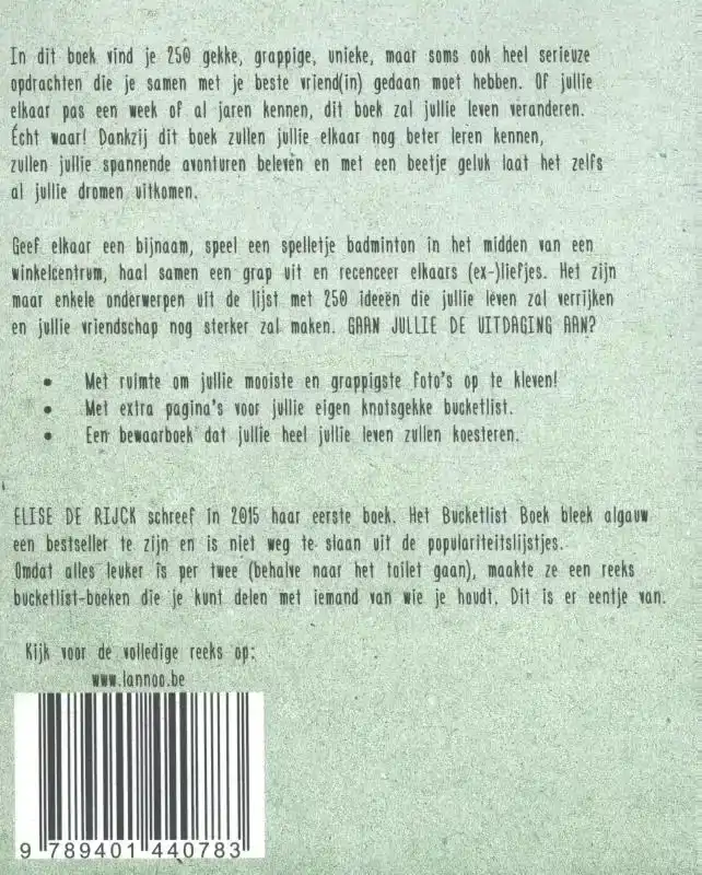 HET BUCKETLIST BOEK VOOR VRIENDEN