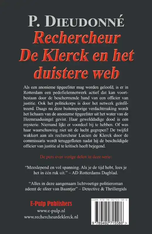 RECHERCHEUR DE KLERCK EN HET DUISTERE WEB