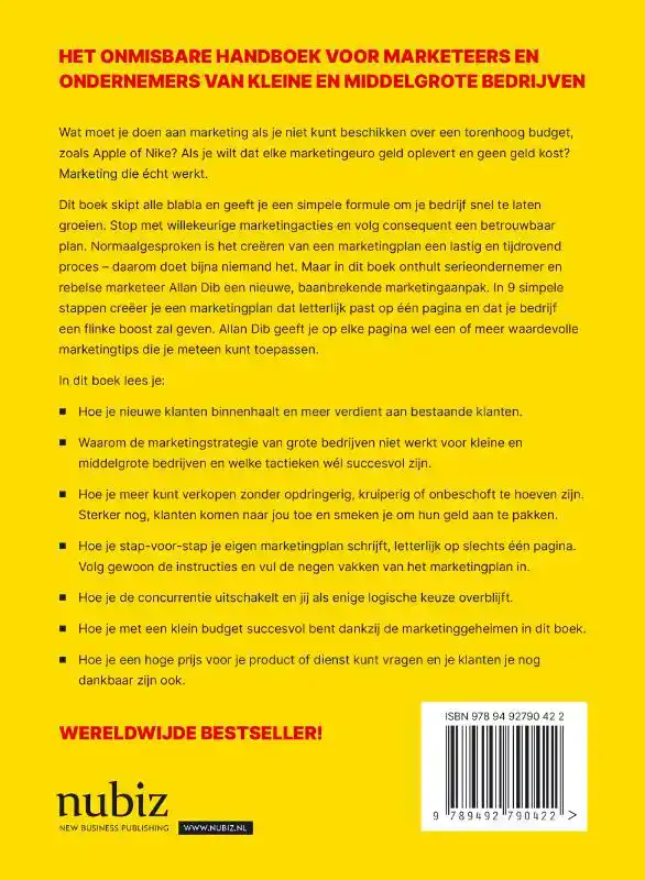 EEN MARKETINGPLAN VAN 1 PAGINA
