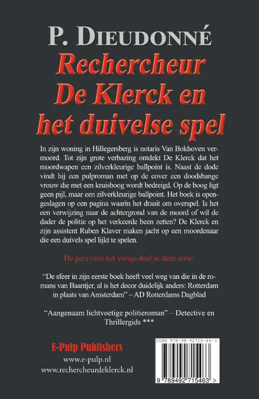 RECHERCHEUR DE KLERCK EN HET DUIVELSE SPEL