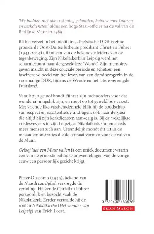 GELOOF LAAT EEN MUUR VALLEN