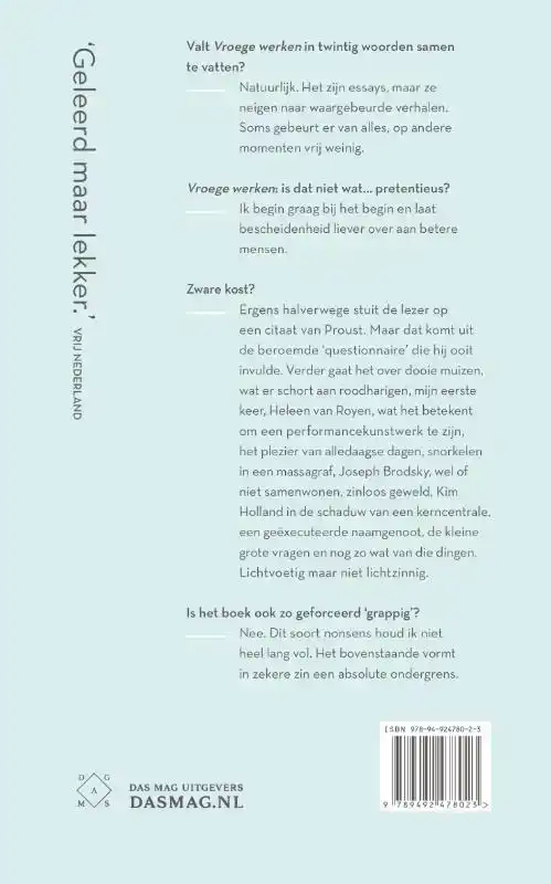 VROEGE WERKEN