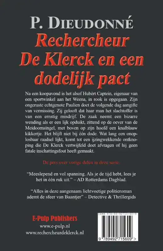 RECHERCHEUR DE KLERCK EN EEN DODELIJK PACT
