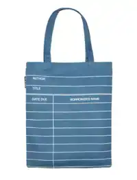 LIBRARY CARD (DENIM) TOTE BAG