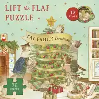 CAT FAMILY CHRISTMAS LIFT-THE-FLAP PUZZLE