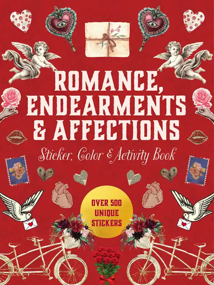 ROMANCE, ENDEARMENTS AND AFFECTIONS STICKER, COLOR AND ACTIV