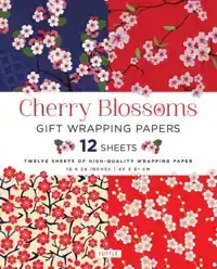 CHERRY BLOSSOMS GIFT WRAPPING PAPERS - 12 SHEETS