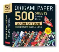 ORIGAMI PAPER 500 SHEETS JAPANESE WASHI PATTERNS 6" (15 CM)