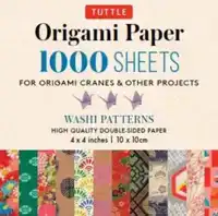 ORIGAMI PAPER WASHI PATTERNS 1,000 SHEETS 4" (10 CM)