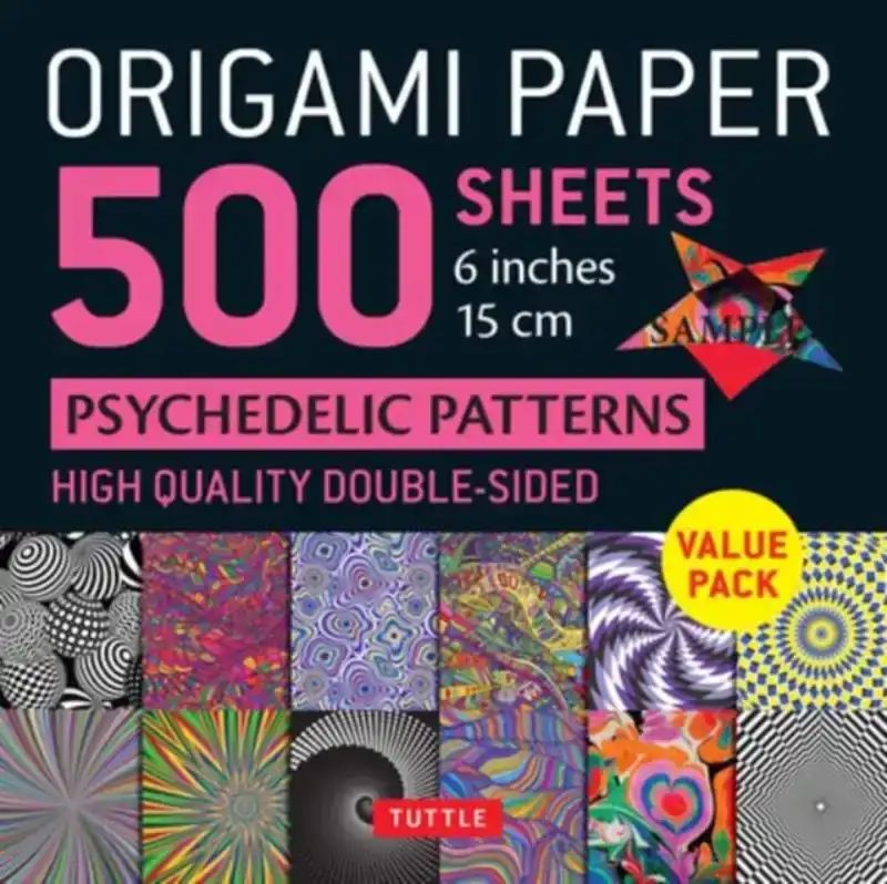 ORIGAMI PAPER 500 SHEETS PSYCHEDELIC PATTERNS 6" (15 CM)