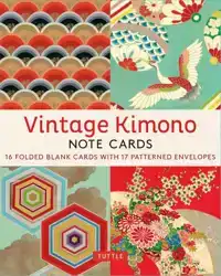 VINTAGE KIMONO, 16 NOTE CARDS: 8 ILLUSTRATIONS FROM 1900'S V