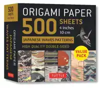 ORIGAMI PAPER 500 SHEETS JAPANESE WAVES 4" (10 CM)