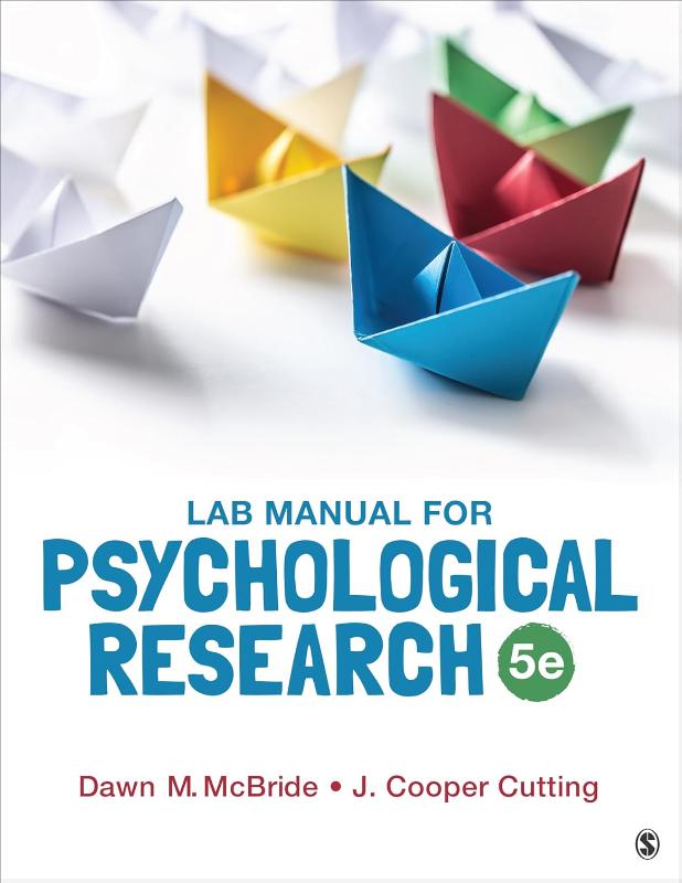 LAB MANUAL FOR PSYCHOLOGICAL RESEARCH