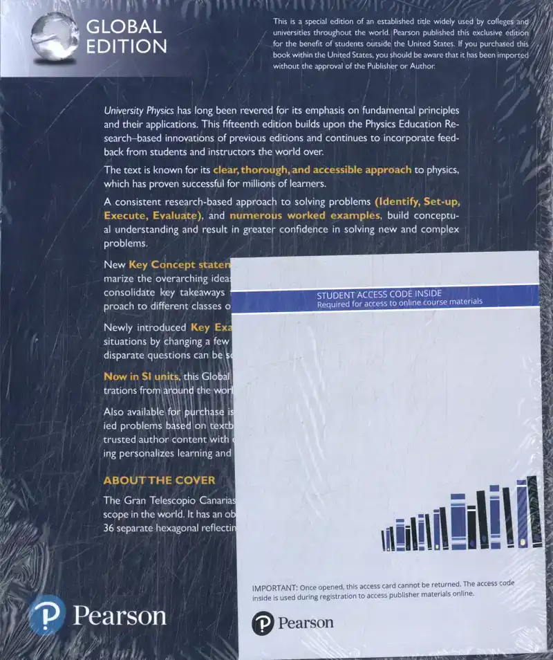 UNIVERSITY PHYSICS WITH MODERN PHYSICS, GLOBAL EDITION, 15TH