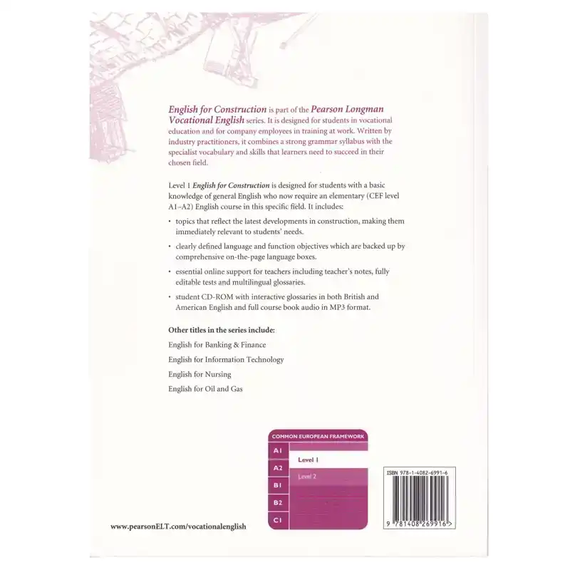 ENGLISH FOR CONSTRUCTION LEVEL 1 COURSEBOOK AND CD-ROM PACK
