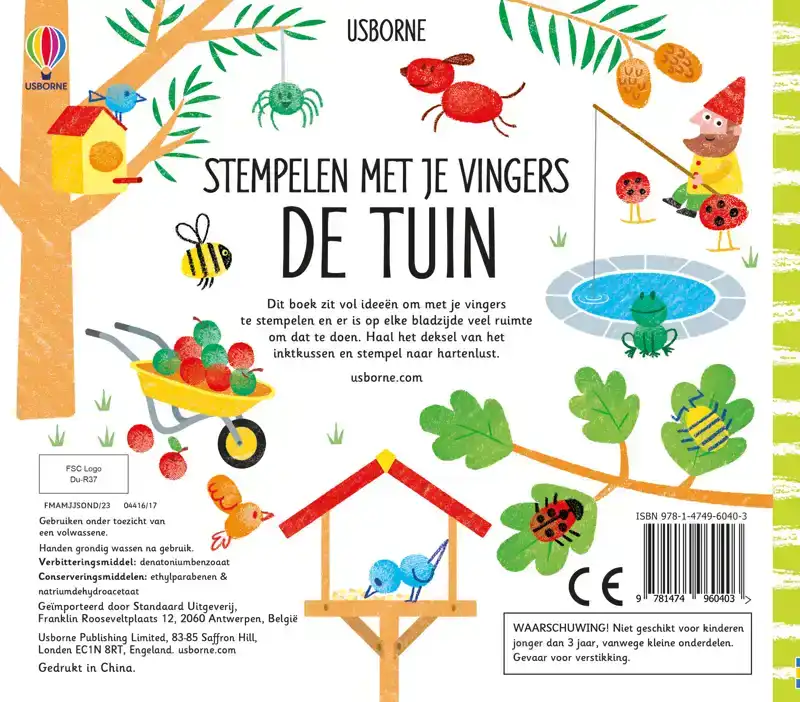 STEMPELEN MET JE VINGERS DE TUIN