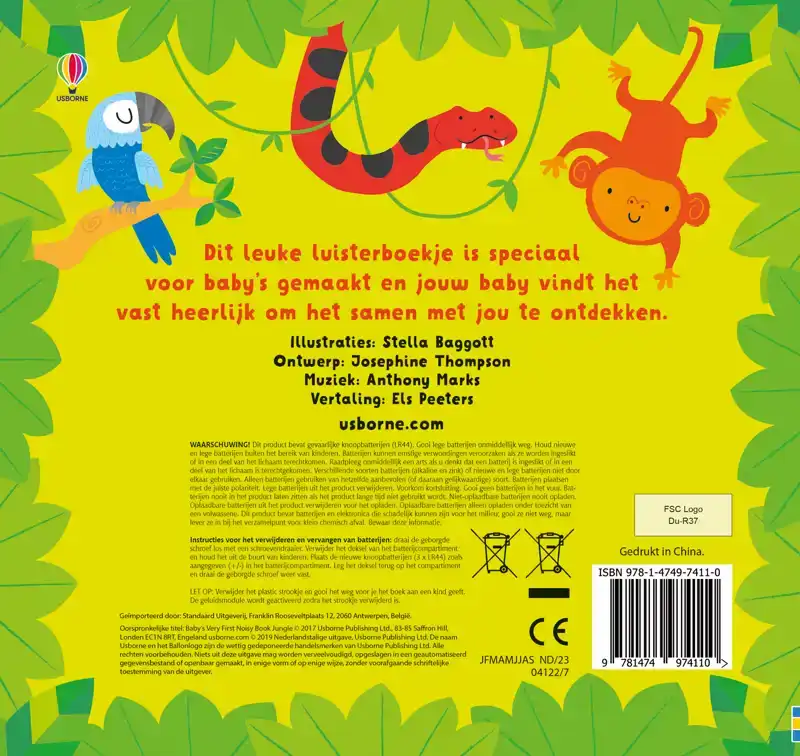 BABY'S ALLEREERSTE GELUIDENBOEKJE JUNGLE