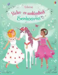 STICKER- EN AANKLEEDBOEK EENHOORNS
