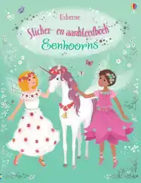 STICKER- EN AANKLEEDBOEK EENHOORNS