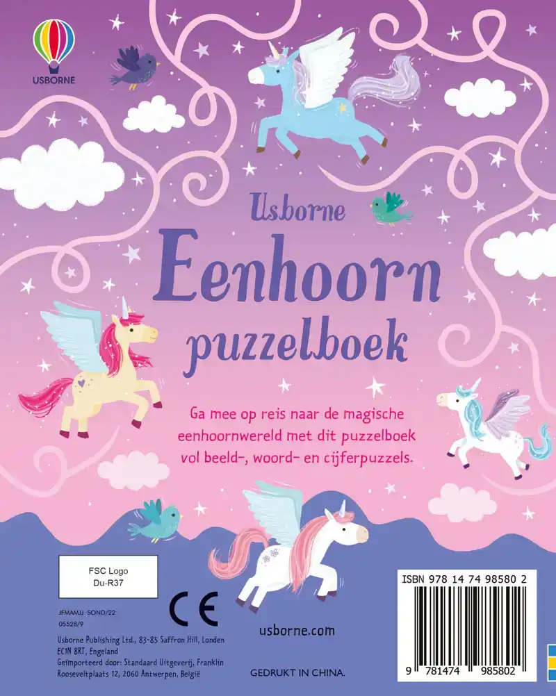 EENHOORN PUZZELBOEK