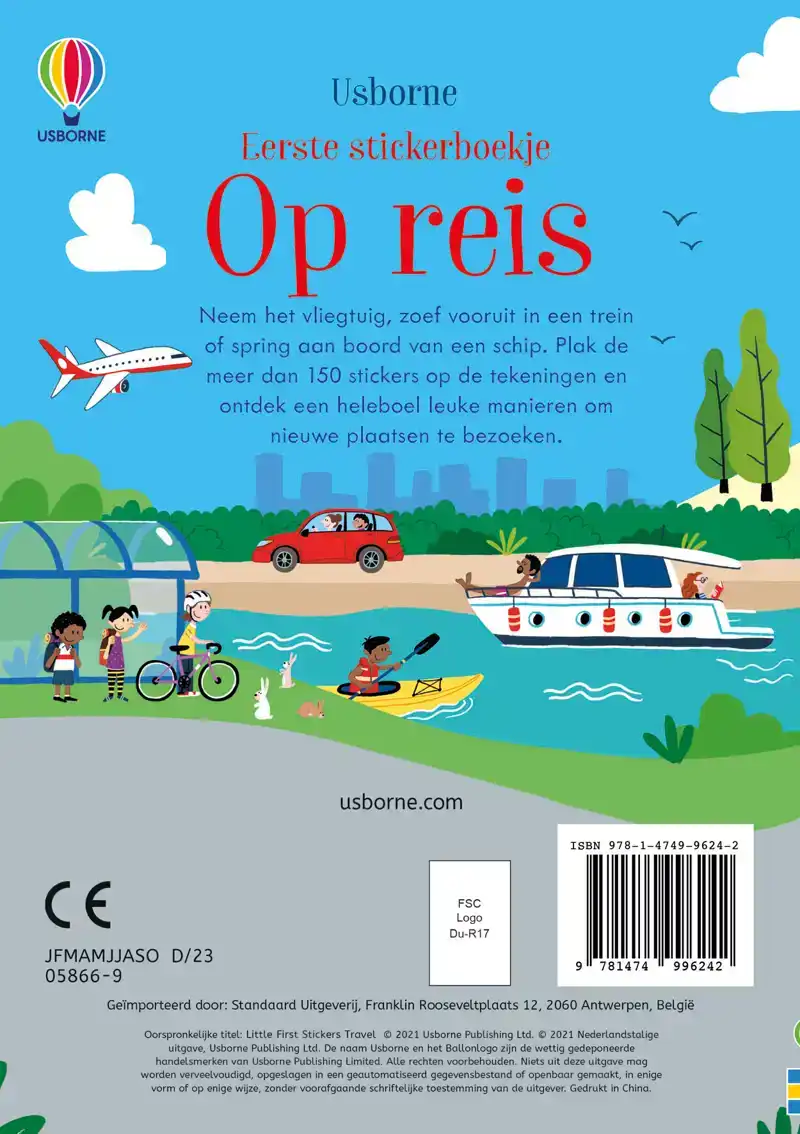 EERSTE STICKERBOEKJE OP REIS