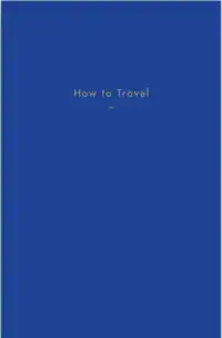 HOW TO TRAVEL