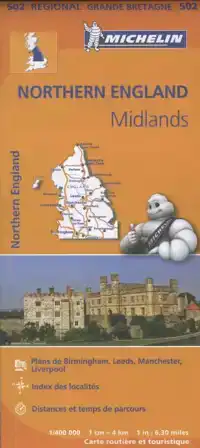 MICHELIN WEGENKAART 502 ENGELAND NOORD - MIDLANDS