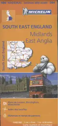 MICHELIN WEGENKAART 504 ENGELAND ZUIDOOST MIDLANDS, EAST ANG