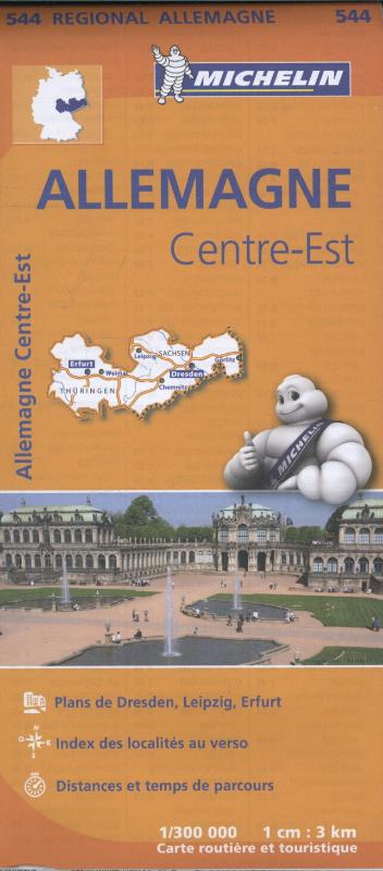 MICHELIN WEGENKAART 544 DUITSLAND MIDDEN-OOST