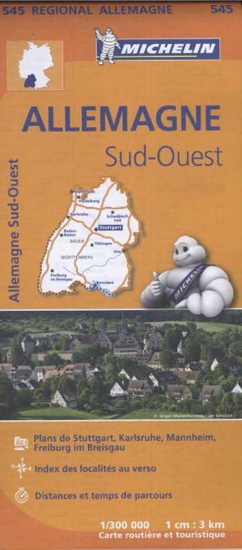 MICHELIN WEGENKAART 545 DUITSLAND ZUIDWEST