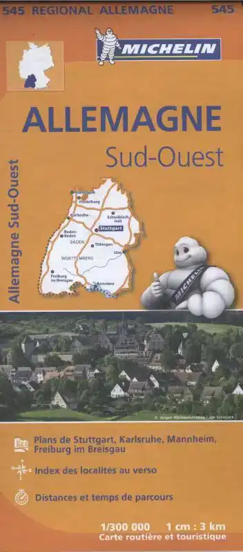 MICHELIN WEGENKAART 545 DUITSLAND ZUIDWEST