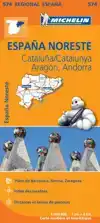 MICHELIN WEGENKAART 574 SPANJE NOORDOOST - CATALUNYA, ARAGON